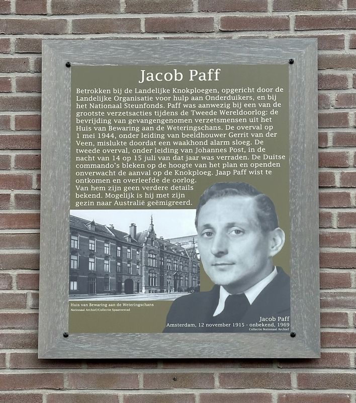 Jacob Paff Marker image. Click for full size.