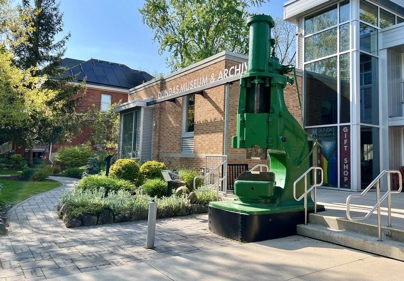 Bertram Steam Hammer c. 1939 Marker. Click for full size. Bertram Steam Hammer c. 1939 Marker image. Click for full size.