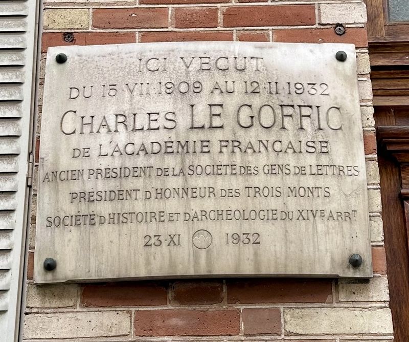 Charles Le Goffic Marker image. Click for full size.