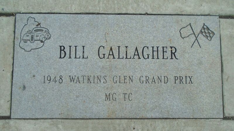Watkins Glen Grand Prix Drivers Walk of Fame Gallagher Marker image. Click for full size.