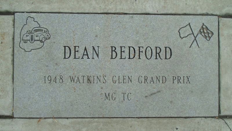 Watkins Glen Grand Prix Drivers Walk of Fame Bedford Marker image. Click for full size.