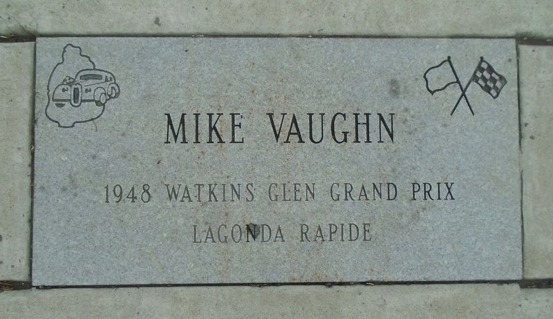 Watkins Glen Grand Prix Drivers Walk of Fame Vaughn Marker image. Click for full size.