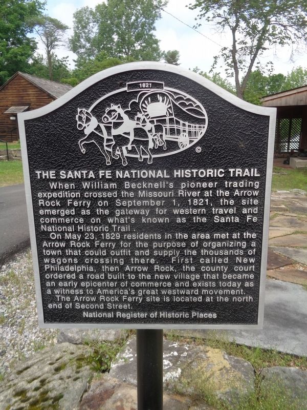 The Santa Fe National Historic Trail Marker image. Click for full size.