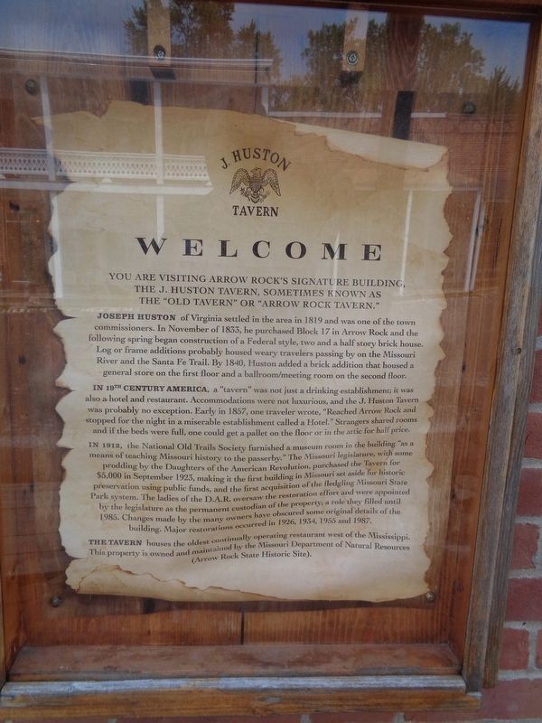 J. Huston Tavern Marker. Click for full size. J. Huston Tavern Marker image. Click for full size.