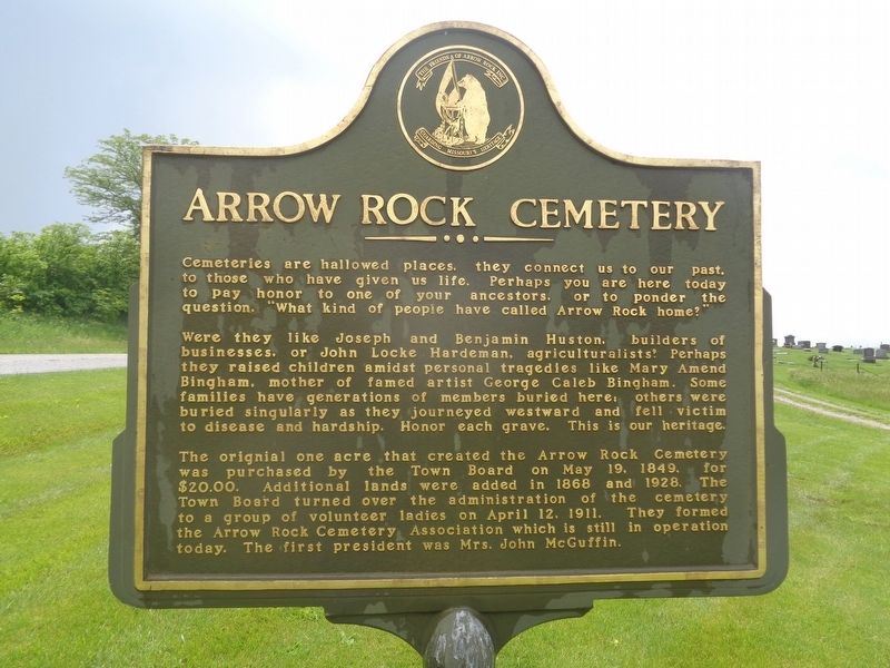 Arrow Rock Cemetery Marker image. Click for full size.