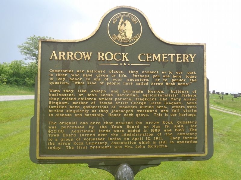 Arrow Rock Cemetery Marker. Click for full size. Arrow Rock Cemetery Marker image. Click for full size.