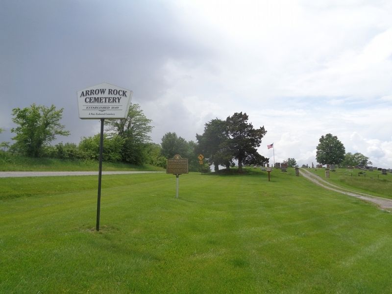 Arrow Rock Cemetery Marker. Click for full size. Arrow Rock Cemetery Marker image. Click for full size.