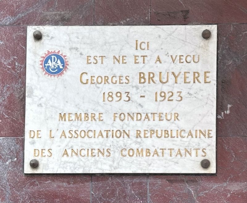 Georges Bruyere Marker. Click for full size. Georges Bruyere Marker image. Click for full size.