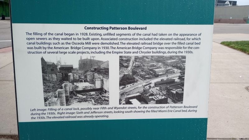 Constructing Patterson Boulevard Marker. Click for full size. Constructing Patterson Boulevard Marker image. Click for full size.