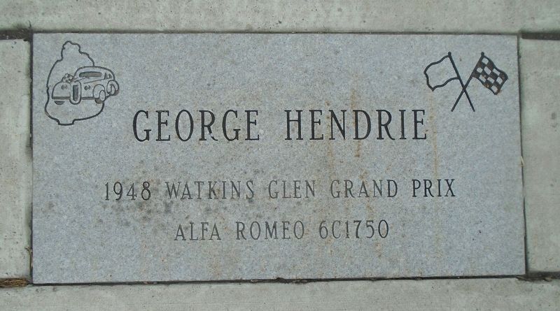 Watkins Glen Grand Prix Drivers Walk of Fame Marker image. Click for full size.
