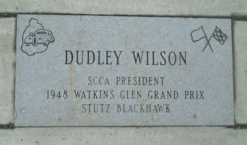 Watkins Glen Grand Prix Drivers Walk of Fame Wilson Marker image. Click for full size.