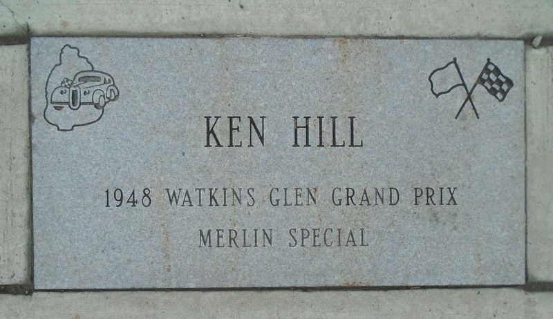 Watkins Glen Grand Prix Drivers Walk of Fame Hill Marker image. Click for full size.