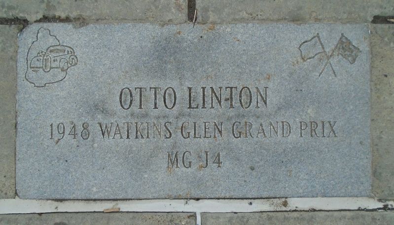 Watkins Glen Grand Prix Drivers Walk of Fame Linton Marker image. Click for full size.