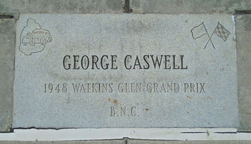 Watkins Glen Grand Prix Drivers Walk of Fame Caswell Marker image. Click for full size.