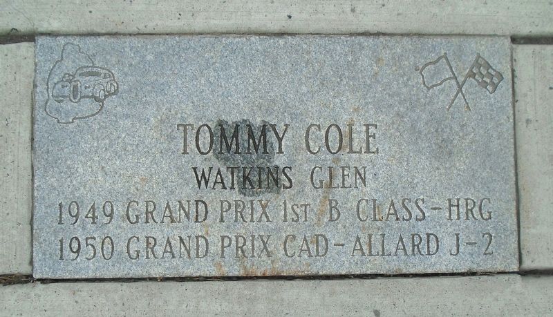 Watkins Glen Grand Prix Drivers Walk of Fame Cole Marker image. Click for full size.
