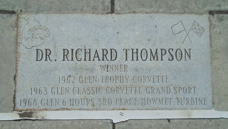 Watkins Glen Grand Prix Drivers Walk of Fame Thompson Marker image. Click for full size.