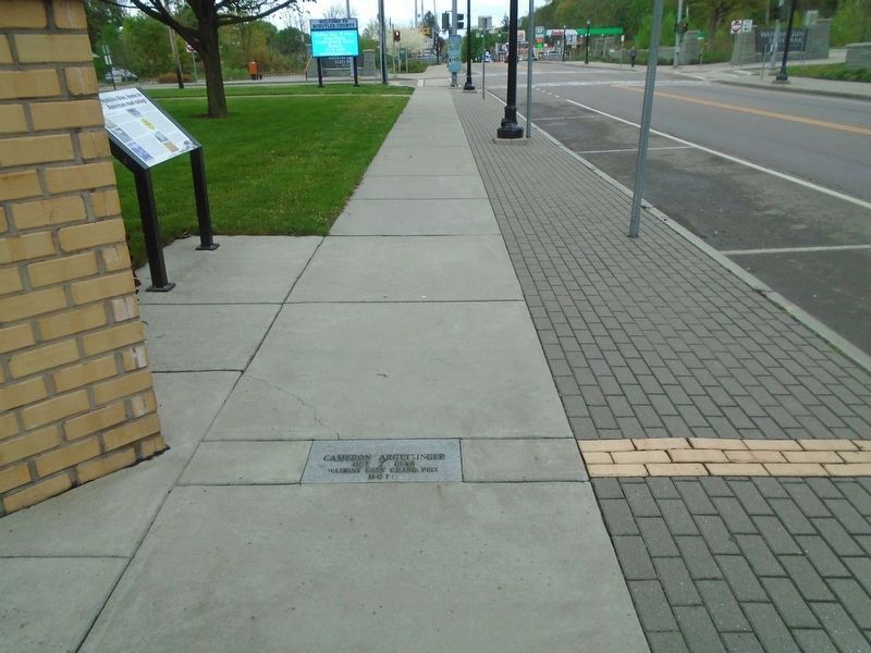Watkins Glen Grand Prix Drivers Walk of Fame Argetsinger Marker image. Click for full size.