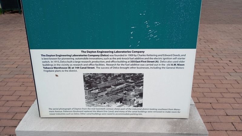 The Dayton Engineering Laboratories Company Marker. Click for full size. The Dayton Engineering Laboratories Company Marker image. Click for full size.