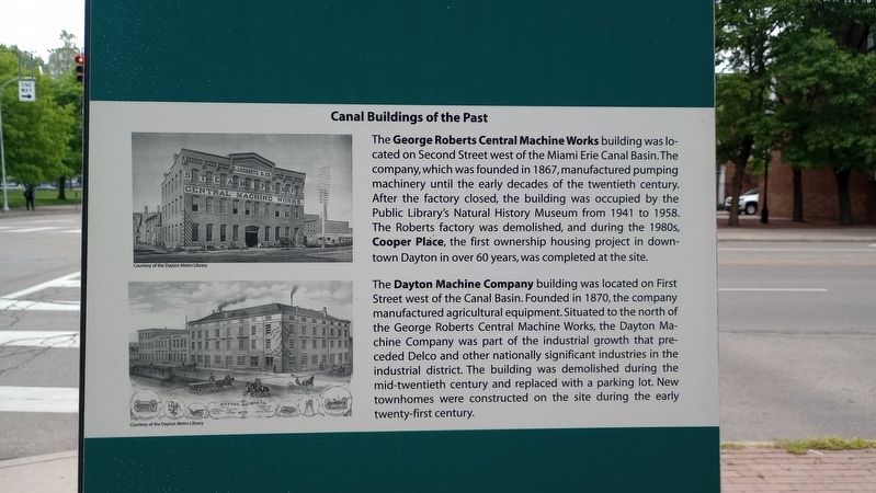 Canal Buildings of the Past Marker image. Click for full size.