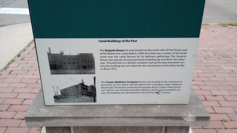 Canal Buildings of the Past Marker. Click for full size. Canal Buildings of the Past Marker image. Click for full size.