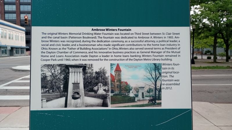 Ambrose Winters Fountain Marker image. Click for full size.