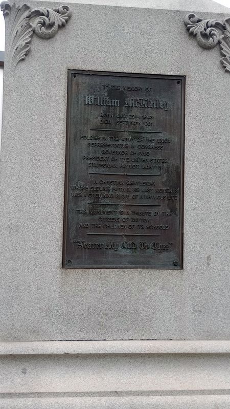 William McKinley Statue Marker. Click for full size. William McKinley Statue Marker image. Click for full size.