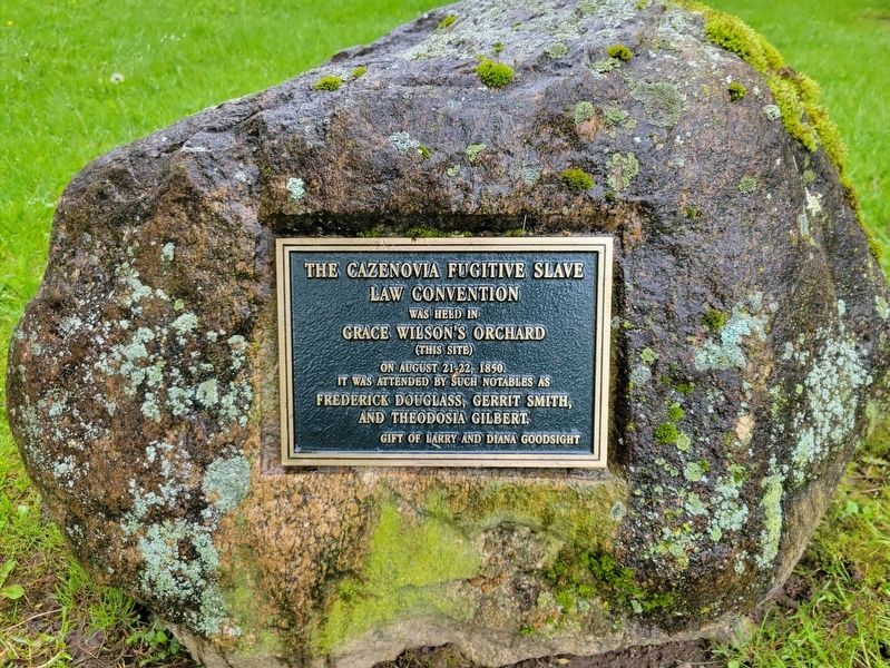 The Cazenovia Fugitive Slave Law Convention Marker image. Click for full size.