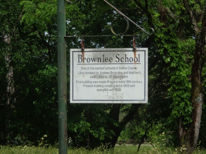 Brownlee School Marker. Click for full size. Brownlee School Marker image. Click for full size.