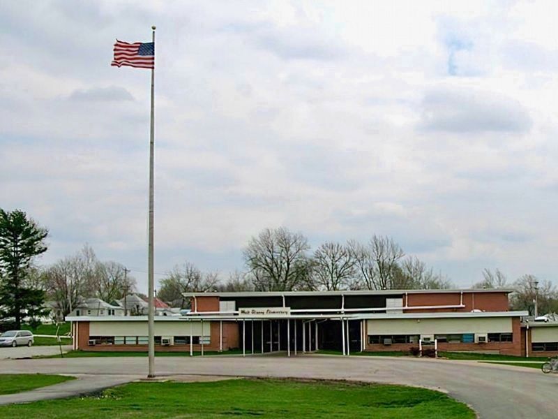 Walt Disney Elementary and Flagpole. Click for full size. Walt Disney Elementary and Flagpole image. Click for full size.