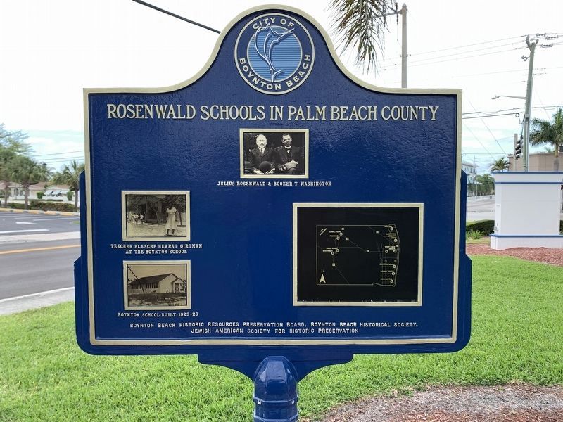 Rosenwald Schools in Palm Beach County Marker Side 2. Click for full size. Rosenwald Schools in Palm Beach County Marker Side 2 image. Click for full size.