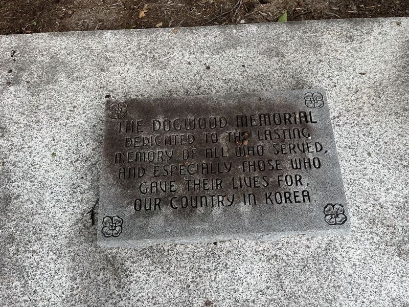 Korean War Dogwood Memorial plaque image. Click for full size.