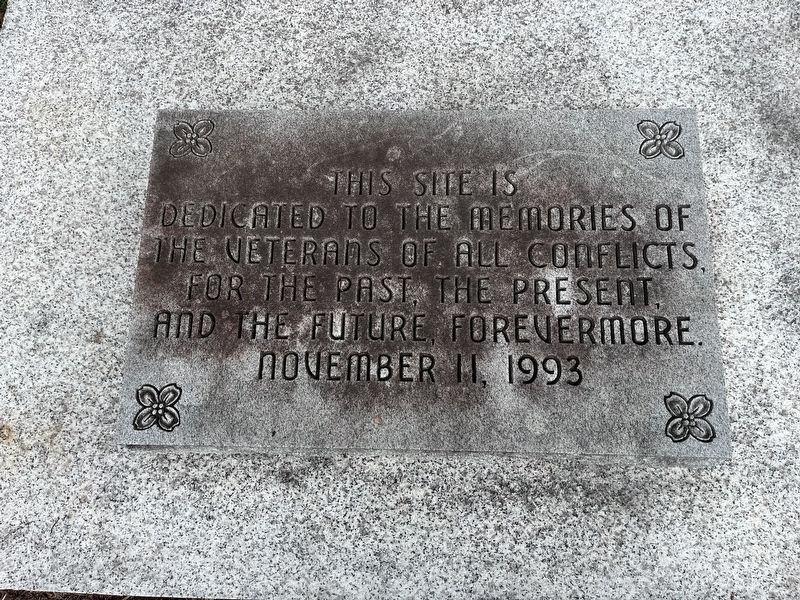 All Conflicts Dogwood Memorial plaque image. Click for full size.
