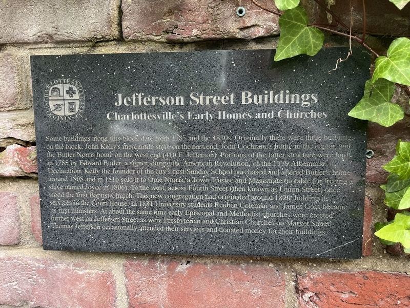 Jefferson Street Buildings Marker image. Click for full size.