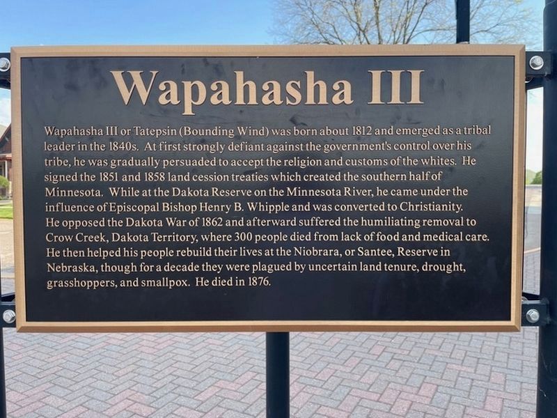 Wapahasha III side of marker image. Click for full size.
