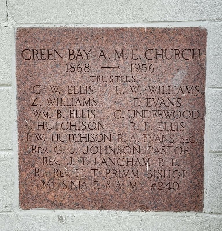 Trustees of the Green Bay A.M.E. Church image. Click for full size.
