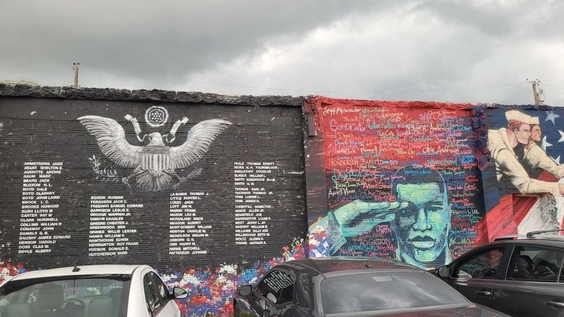 Artwork supporting the Veterans next to the marker image. Click for full size.