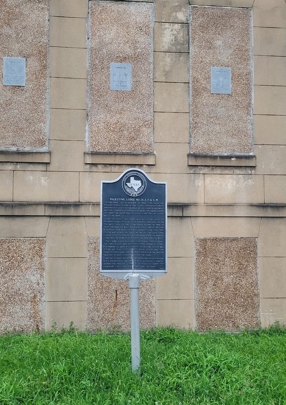Palestine Lodge No. 31, A.F. & A.Μ. Marker image. Click for full size.