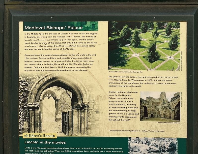 Medieval Bishop's Palace Marker. Click for full size. Medieval Bishop's Palace Marker image. Click for full size.