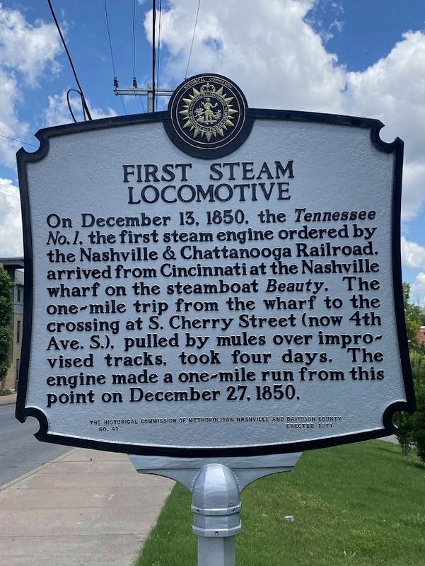 First Steam Locomotive Marker image. Click for full size.