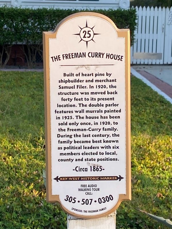 The Freeman Curry House Marker. Click for full size. The Freeman Curry House Marker image. Click for full size.