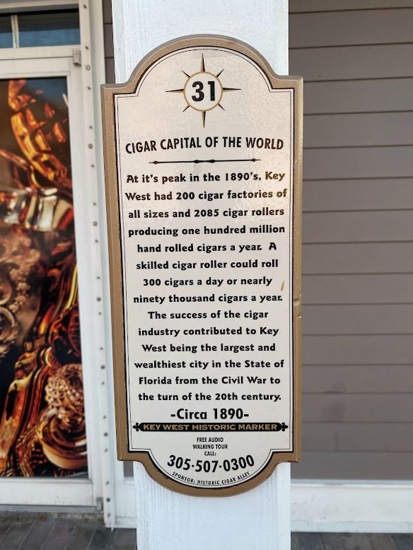 Cigar Capital of the World Marker image. Click for full size.