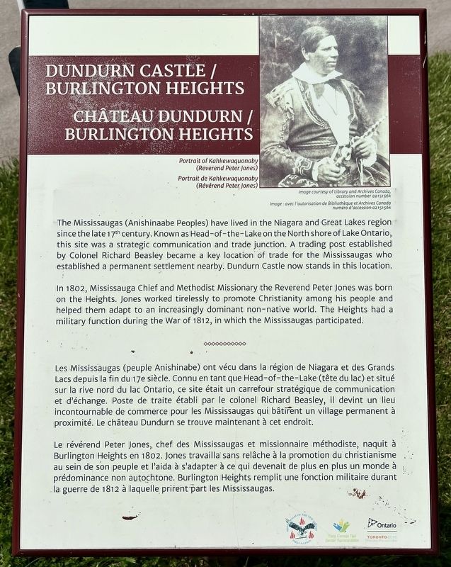 Dundurn Castle/Burlington Heights Ch�teau Dundurn/Burlington Heights Marker image. Click for full size.