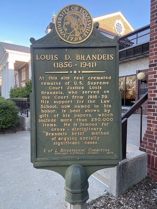 Louis D. Brandeis (1856-1941) Marker image. Click for full size.