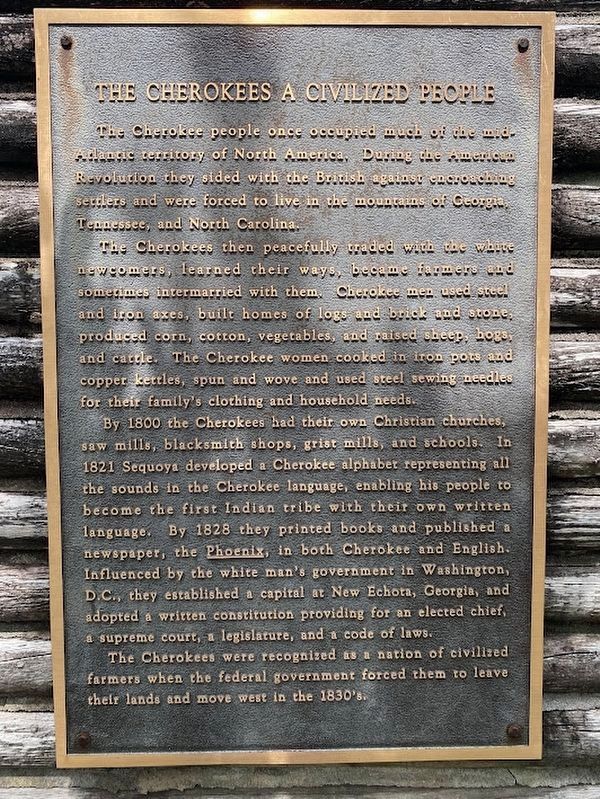The Cherokee A Civilized People Marker image. Click for full size.