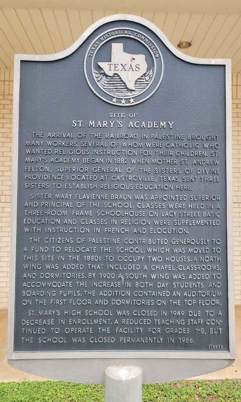 Site of St. Mary's Academy Marker image. Click for full size.