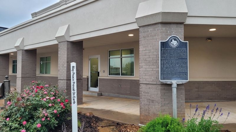 First Baptist Church of Palestine Marker image. Click for full size.
