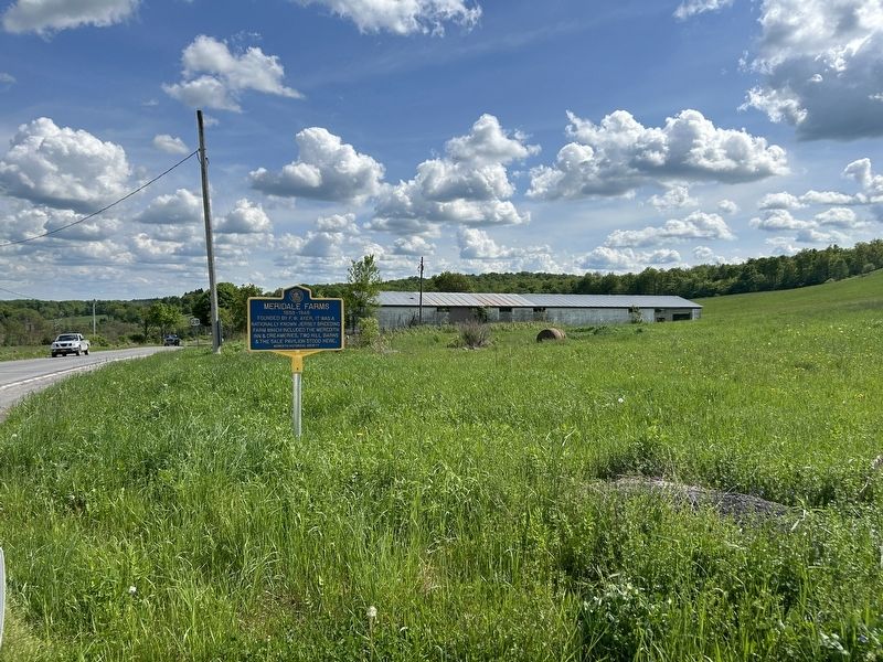 Meridale Farms Marker. Click for full size. Meridale Farms Marker image. Click for full size.