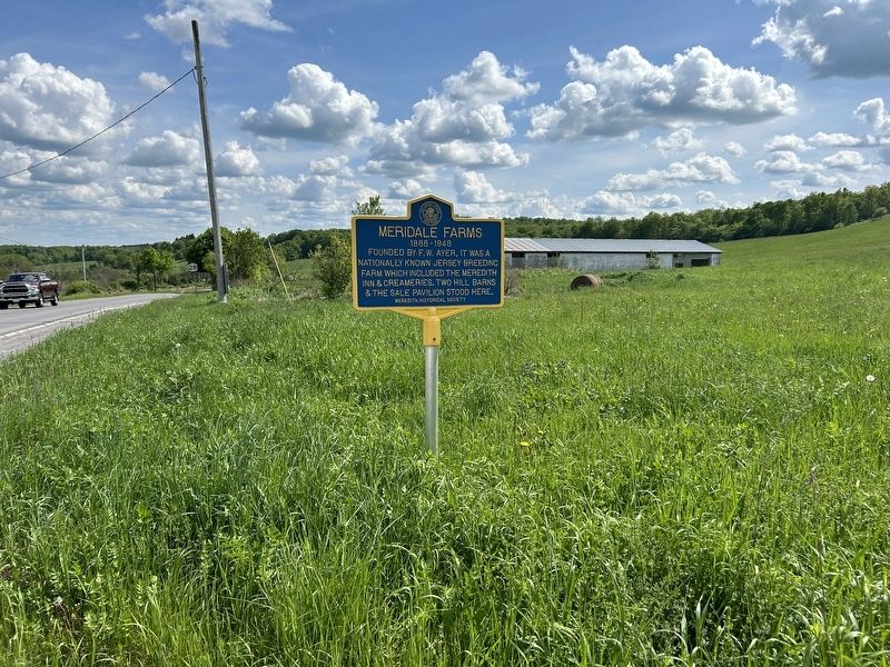 Meridale Farms Marker. Click for full size. Meridale Farms Marker image. Click for full size.