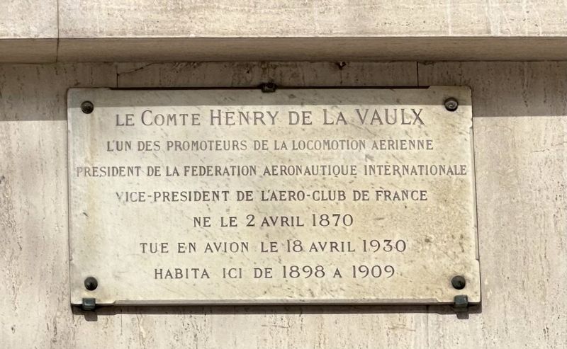 Henry de la Vaulx Marker image. Click for full size.