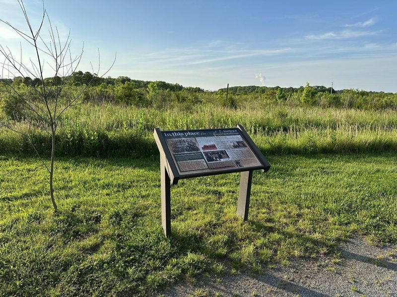 In This Place...Hunting & Trapping Traditions Marker wide view. Click for full size. In This Place...Hunting & Trapping Traditions Marker wide view image. Click for full size.
